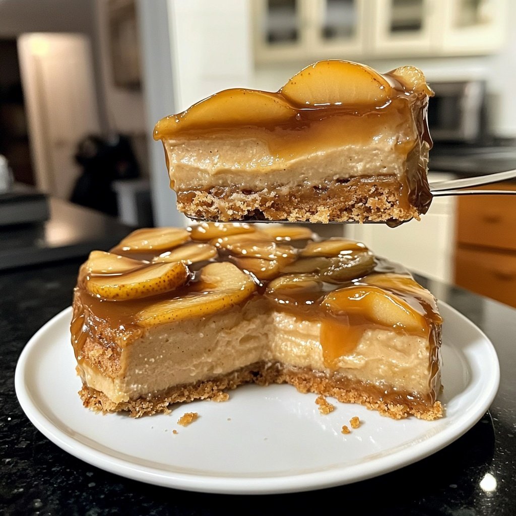 Birnen-Karamell-Käsekuchen-Torte