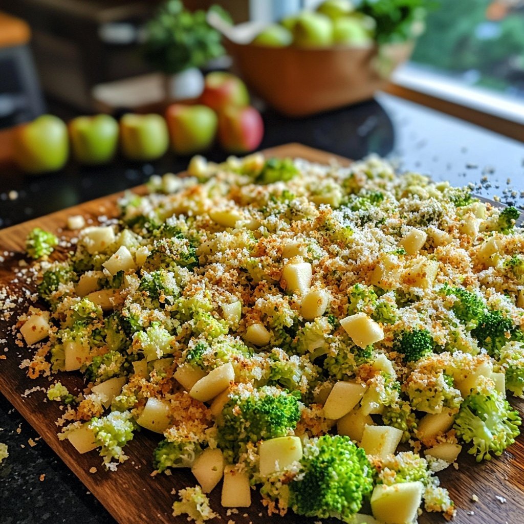 Roher Brokkoli-Salat mit Apfel – Vegan und Low Carb