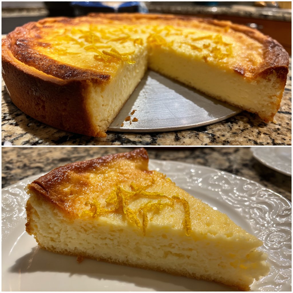 Käsekuchen mit Zitronenschale