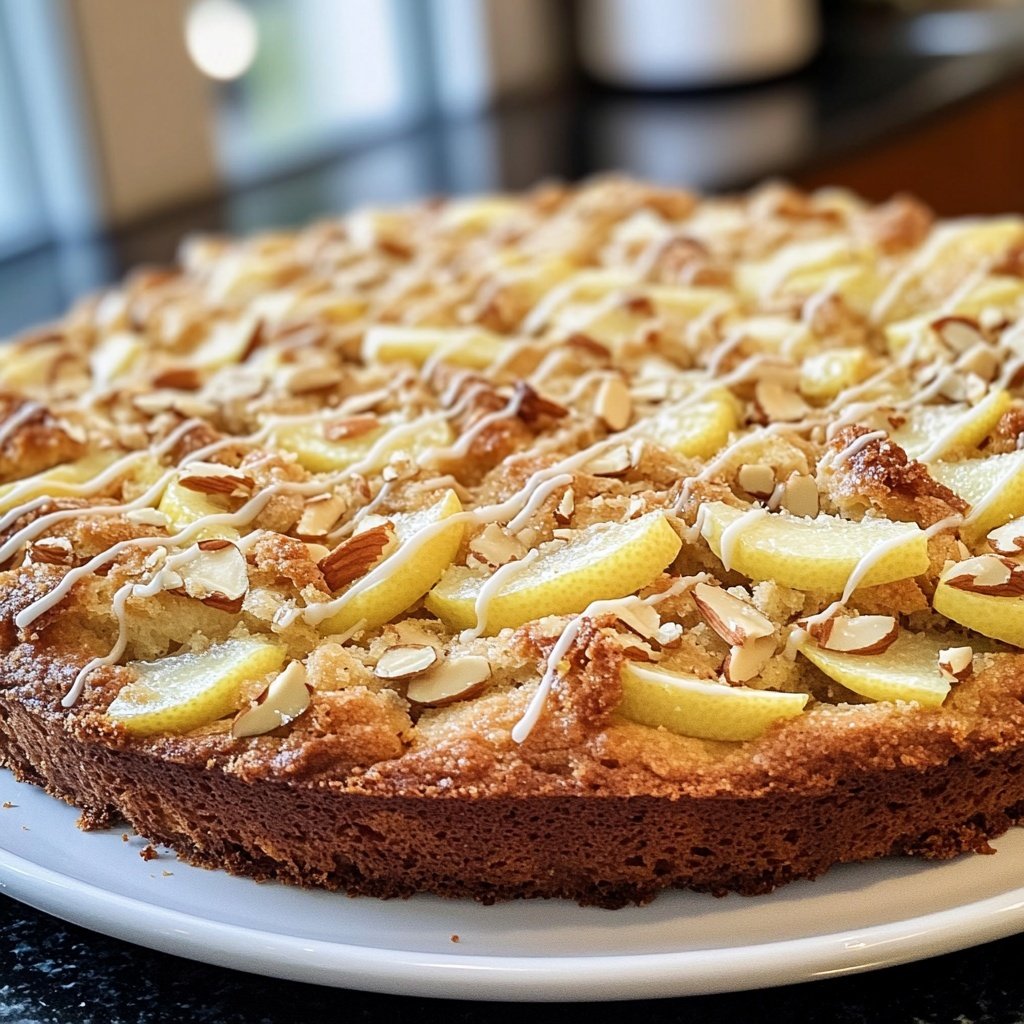 Zitronenkuchen mit Mandeln