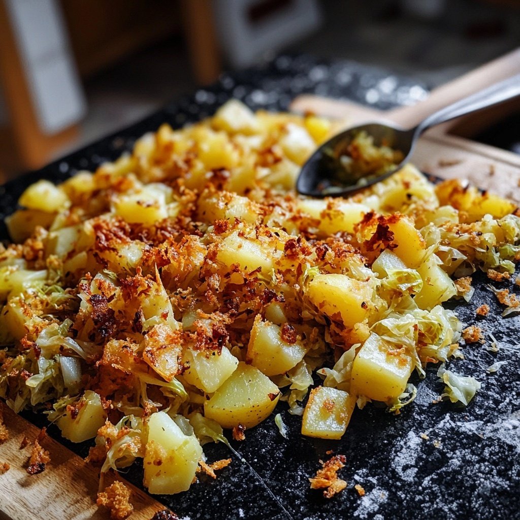 Herzhafte Spitzkohl-Kartoffel-Pfanne