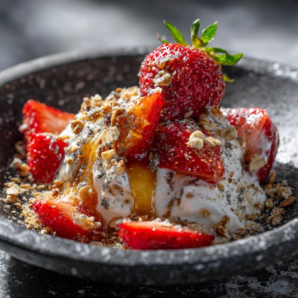 Erdbeer Quark Creme Mit Hafer Crunch