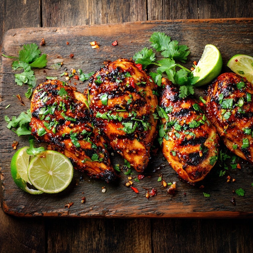 Gegrilltes Hähnchen Mit Chili Knoblauch Marinade