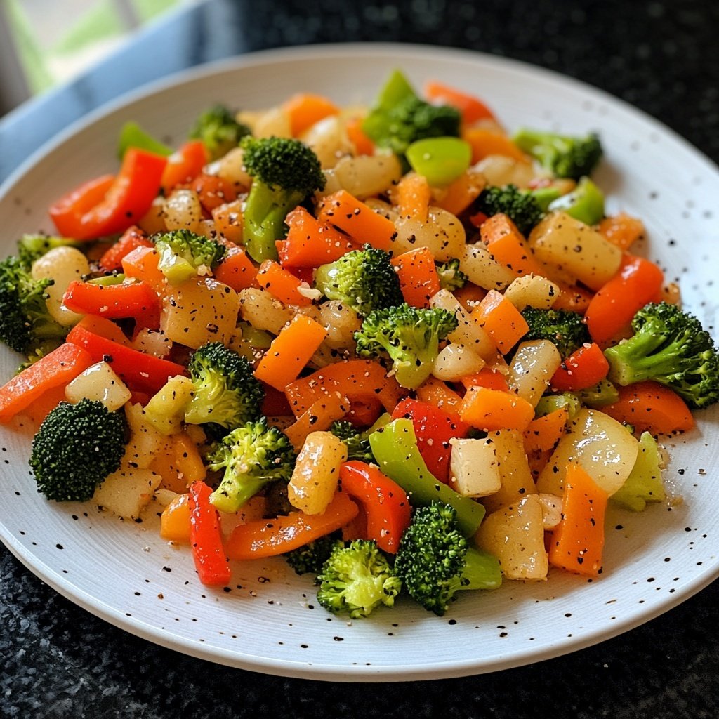 Gemüsepfanne mit Sojasauce