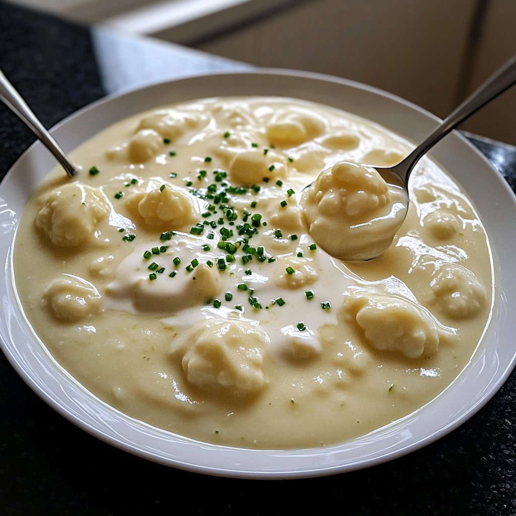 Cremige Blumenkohlsuppe mit einfachen Zutaten