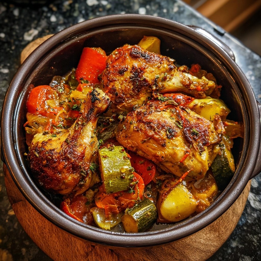 Internationale Küche Marokkanisches Hähnchen-Tagine